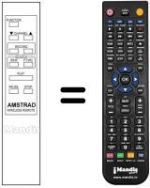 Télécommande équivalente Amstrad VCR 4600