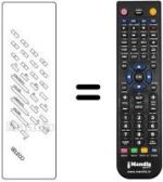 Mando a distancia equivalente Zanussi 2886