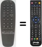 Mando a distancia equivalente Philips DVD 722