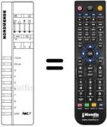 Mando a distancia equivalente NordMende SL 7201 BT / PIP