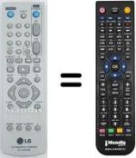 Mando a distancia equivalente LG LV 4285