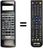 Mando a distancia equivalente Saba VR 6844 E