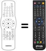 Télécommande équivalente 97P1R2CPA1
