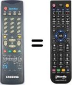 Mando a distancia equivalente Samsung TVP 5050 X