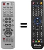 Télécommande équivalente Samsung DVD R-121