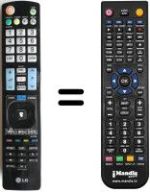 Mando a distancia equivalente LG 55 LW 450
