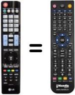 Télécommande équivalente LG 42 LD 575
