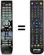 Télécommande équivalente Samsung UE 40B6000