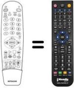 Replacement remote control Hitachi CL 2848 TAN