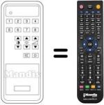 Mando a distancia equivalente JVC 7823 FC