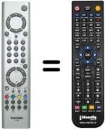 Replacement remote control Toshiba 23 WLT 56