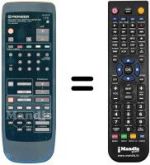 Mando a distancia equivalente Pioneer SD T50W1