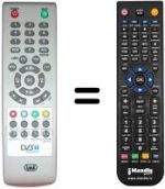 Mando a distancia equivalente Televes DTR 7142