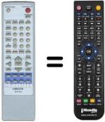Télécommande équivalente DVD 818