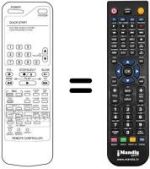 Télécommande équivalente Diamond DVR 4167 D / P