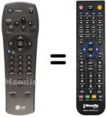 Mando a distancia equivalente LG BD 260