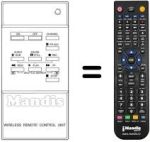Replacement remote control INFRARED T110 VPR