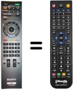 Mando a distancia equivalente Sony KDL-32 NX501