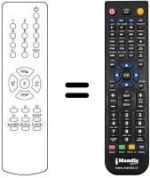 Télécommande équivalente Audiosonic KT 8345
