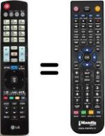 Mando a distancia equivalente LG 32 LM 660S