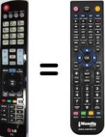 Mando a distancia equivalente LG 50 LA 690