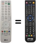 Mando a distancia equivalente LG 19 LU 5000