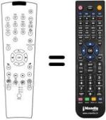 Télécommande équivalente Grundig MFW 92-6110 MV