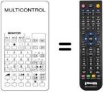 Mando a distancia equivalente MULTICONTROL PIP PROCESSOR 2