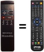 Télécommande équivalente Audiosonic MV 2500