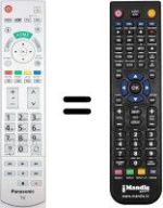 Mando a distancia equivalente Panasonic TX-L55DT60E