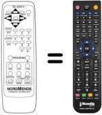 Mando a distancia equivalente RC 4203 X