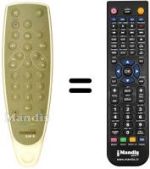 Mando a distancia equivalente Arc En Ciel XINOX TV