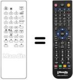 Mando a distancia equivalente RM-633