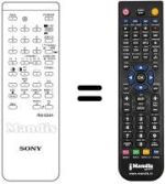 Mando a distancia equivalente Sony RM-634 A