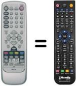 Télécommande équivalente Sinudyne P 42 B SAT