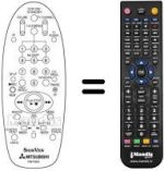 Replacement remote control RM 70802