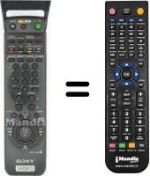 Télécommande équivalente Sony SLV-SF 90