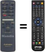 Mando a distancia equivalente RM M16-47701