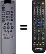 Replacement remote control Roadstar LCD-1720 KLTN