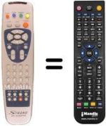 Mando a distancia equivalente SRT 4356 PVR
