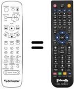 Télécommande équivalente SCHNEIDER SVC 206