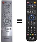 Mando a distancia equivalente Samsung TX 14N3DF