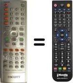 Mando a distancia equivalente Scott DHX I 105
