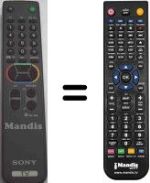 Mando a distancia equivalente Sony KV-25 X1E