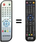 Télécommande équivalente Sunstech DTB-P500 HD BLACK