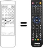 Télécommande équivalente Crown CTV-3705