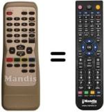 Télécommande équivalente Funai TVCR-A2104T