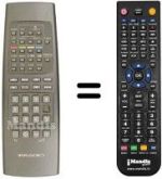 Mando a distancia equivalente Irradio TVR 521