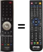 Replacement remote control Toshiba 47 WLT 66