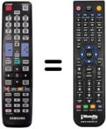 Mando a distancia equivalente Samsung UE 40D6500